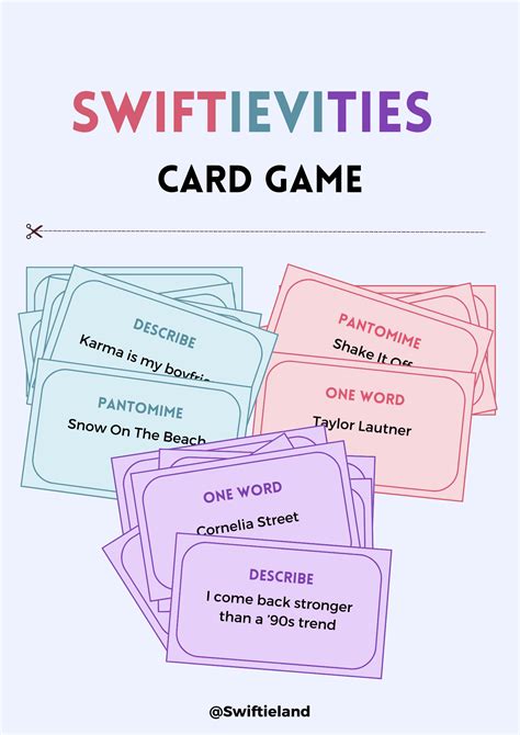 Taylor Swift Inspired Party Card Game 240 Cards Swiftie Gift ...