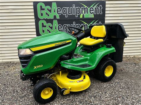 42" John Deere X350 Lawn Tractor W/ Rear Bagger! Only 27 Hours!! - Lawn ...