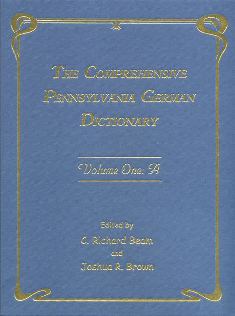 Buy The Comprehensive Pennsylvania German Dictionary Book Online at Low ...
