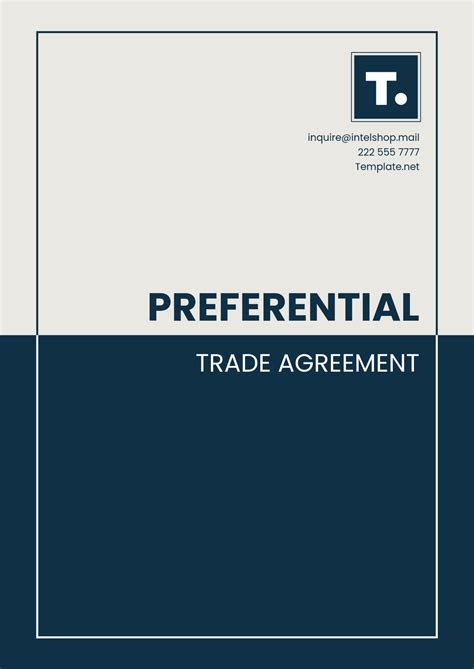 Free Trade Agreement Templates, Editable and Printable