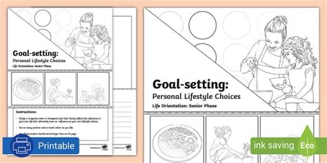 Goal Setting: Personal Lifestyle Choices Activity Sheet