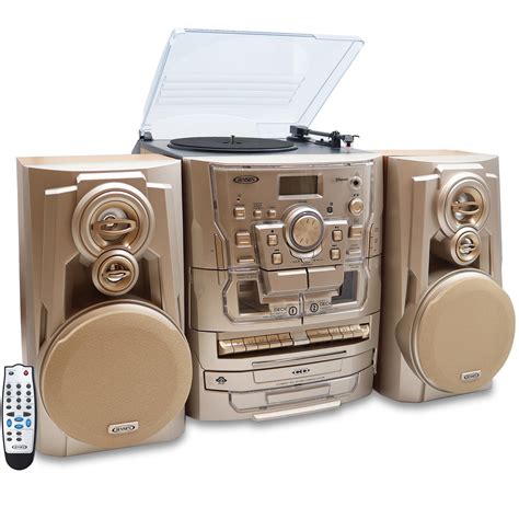 Snapklik.com : Jensen Bluetooth 3-Speed Turntable CD Player Home Stereo ...