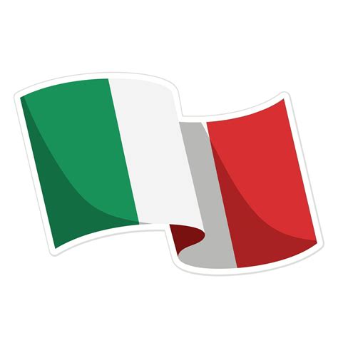 Waving italy flag isolated on white background national symbol of italy ...