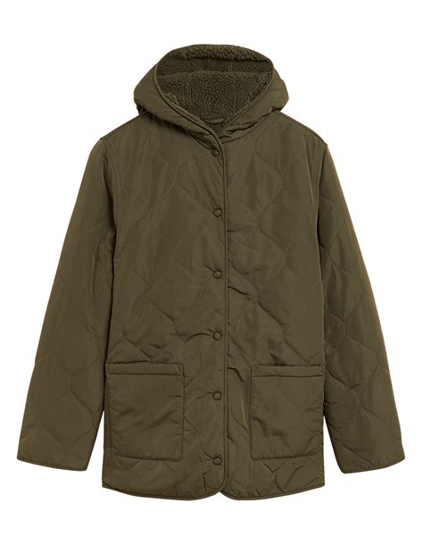 Buy Textured Quilted Reversible Puffer Jacket at Marks & Spencer