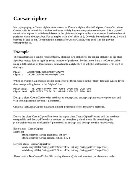 Image result for Modified Caesar Cipher Example