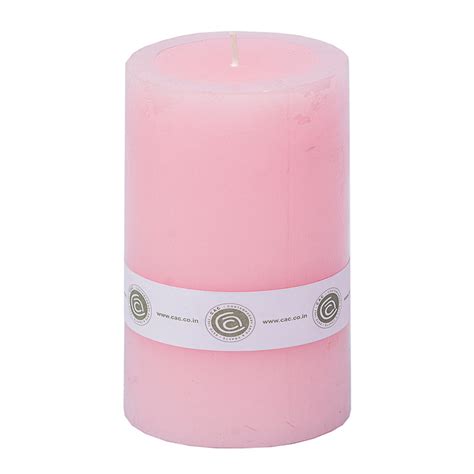 Pillar Candle- Light Pink – Contemporary Arts & Crafts