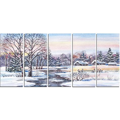 Russian Winter Village - L &Scape Photo Metal Wall Art - MT7310-60x28-5 ...
