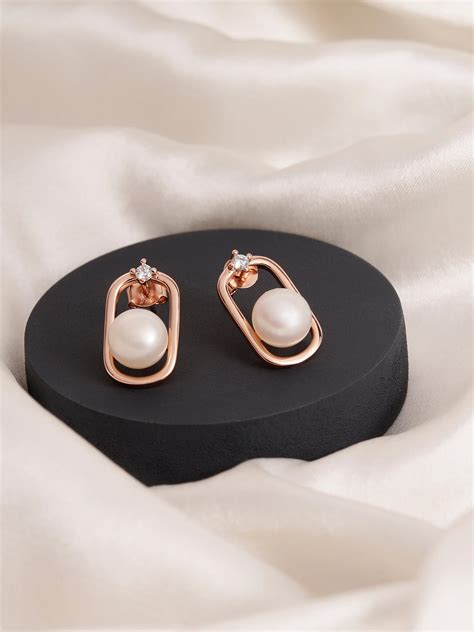 Silver Encased Pearl Earrings – Diavo Jewels