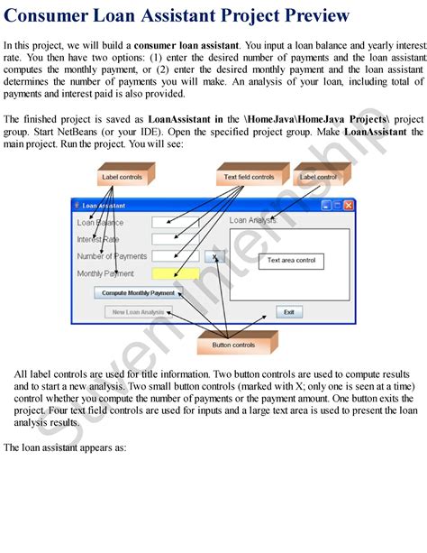 Online coding (Java) Internship project 1 - Consumer Loan Assistant ...