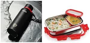 Buy Cello Duro Tuff Steel Series Kent Flask | 900 ml, Black & Cello ...