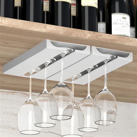 Amazon.com: Vaisoeny Wine Glass Holder Under Cabinet ，Wine Glass Rack ...