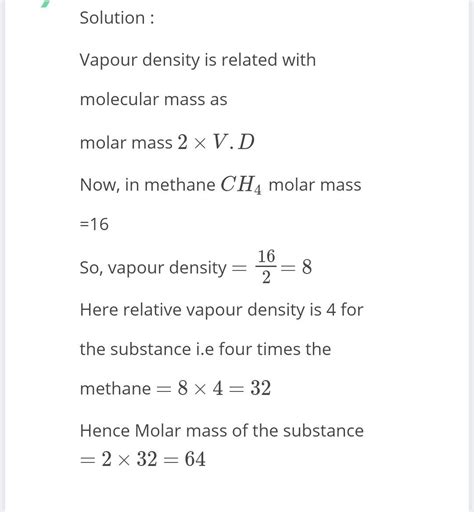 Ch4 Molar Mass