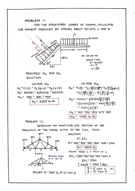 Statics Moment Problem Example 的图像结果