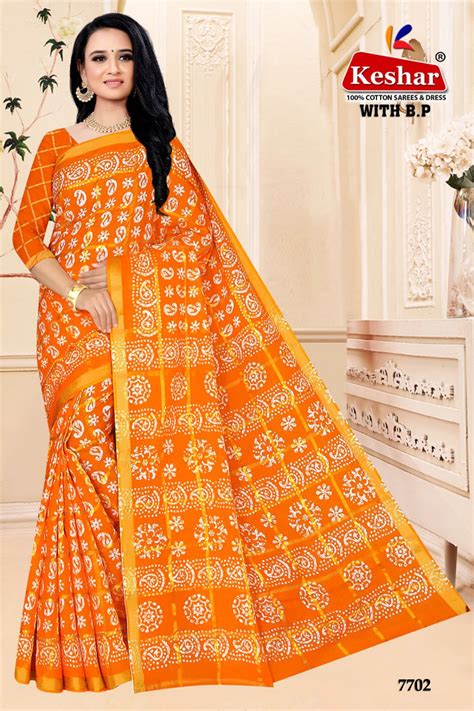 Keshar Batik Special Vol 3 Patola Print Cotton Saree Collection
