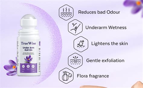 Buy TrueWise® Underarm Roll On 50ml | 4% Aha Bha,2% Lactic Acid, 1% ...