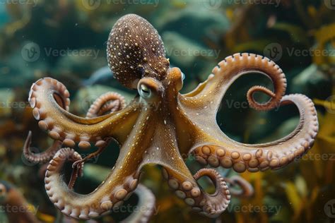 Octopus vulgaris a cephalopod in Octopodidae family at sea. 46170046 Stock Photo at Vecteezy