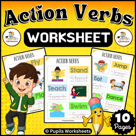 Verbs Worksheet for Kids 的图像结果
