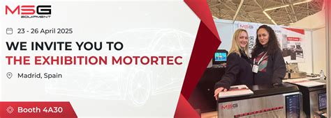 Meet the MSG Equipment team at the exhibition in Madrid, Spain.