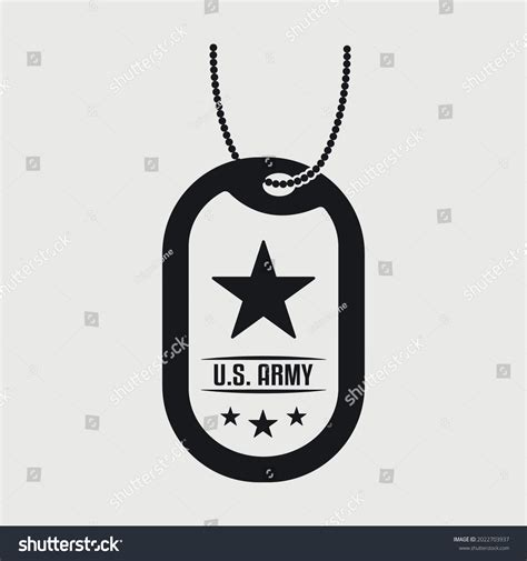 Military Dog Tags Printable Vector Design Stock Vector (Royalty Free ...