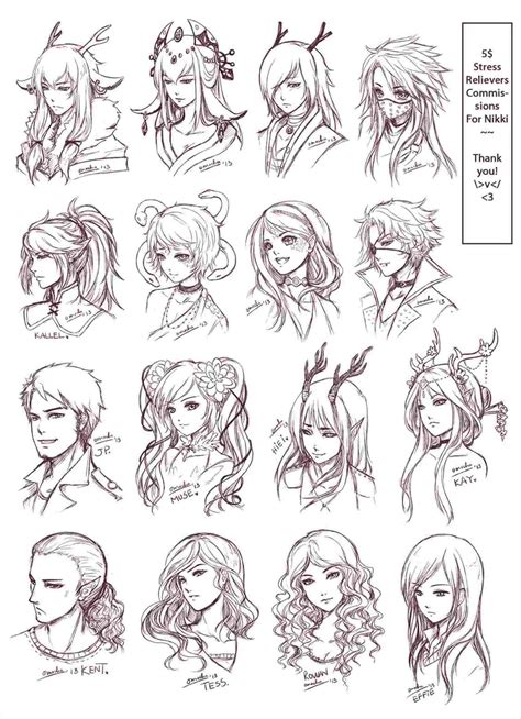 Cute Easy Hairstyles Drawings | Art drawings sketches, Manga art, Art ...
