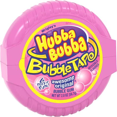 Hubba Bubba Bubble Tape Awesome Original Bubble Gum, 2 oz / 56.7 g ...