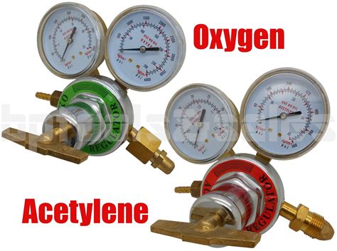 Solid Brass OXYGEN & ACETYLENE Regulators 4 | Grelly UK