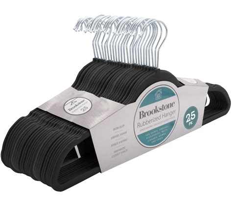 Brookstone 25 Pack Non Slip High Grade Rubber Coated Plastic ...