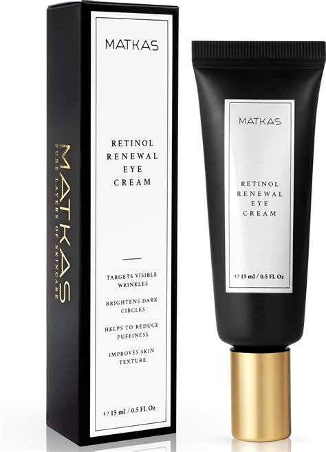 Amazon.com: MATKAS Korean Retinol Under Eye Cream for Dark Circles 15mL ...