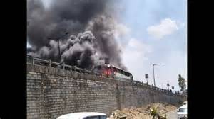Narrow escape for passengers as fire engulfs private bus