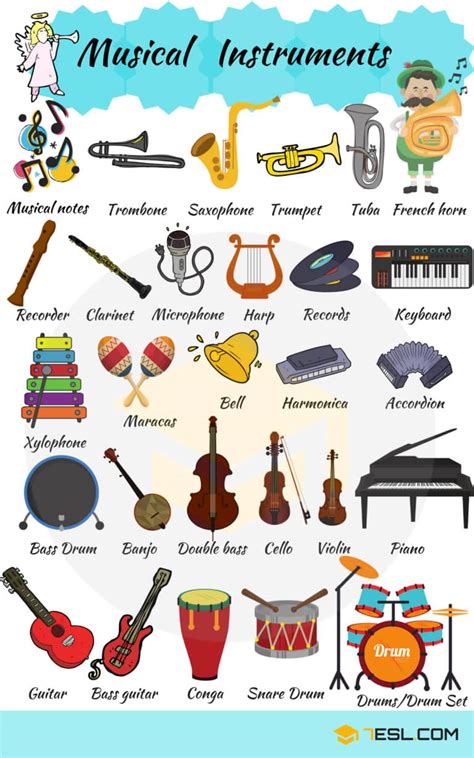 Musical Instruments with Names 的图像结果