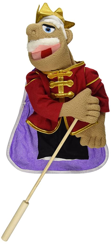 Buy Melissa & Doug King Puppet With Detachable Wooden Rod for Animated ...