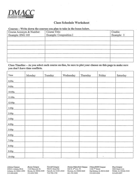 Purdue Printable Class Calendar