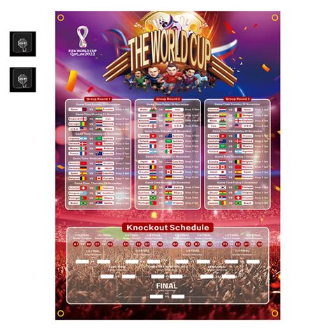 Buy Qatar 2022 World Football Cup Match Wall Chart , 2022 Match ...