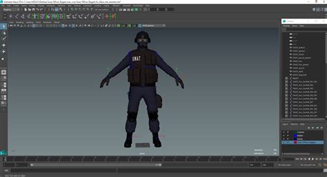 3D Swat Officer Rigged for Maya model | 3D Molier International
