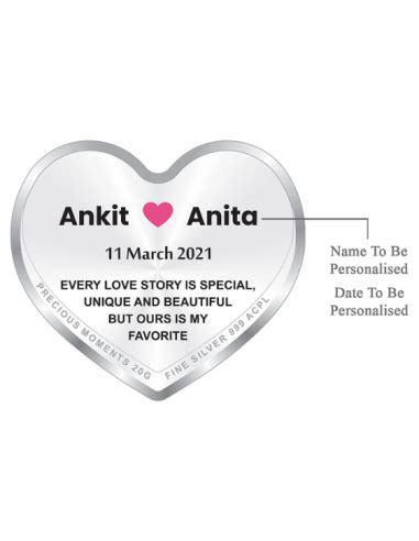Precious Moments Personalised BIS Hallmarked Happy Anniversary Silver ...