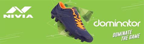 Nivia Dominator Football Stud (5), white and orange,Football shoe UK 5 ...