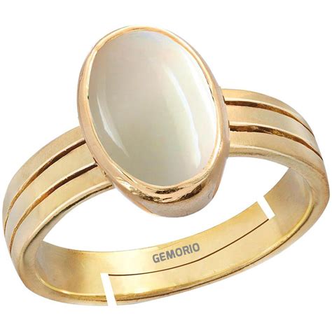 Gemorio Opal 4.8cts or 5.25ratti Stone Panchdhatu Adjustable Ring for ...
