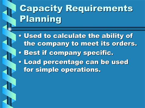 PPT - Capacity Requirements Planning (CRP) System: Features and ...