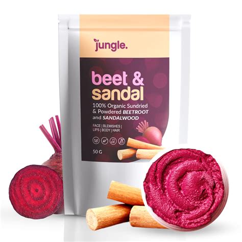 Hashtag Jungle Beetroot + Sandal Duo-Mix Face Pack, Fight Pigmentation ...