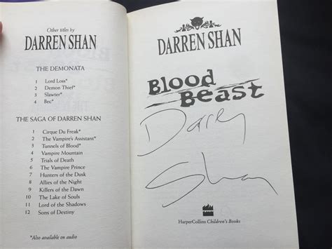 Blood Beast (The Demonata, Book 5) - signed by Darren Shan by Darren ...