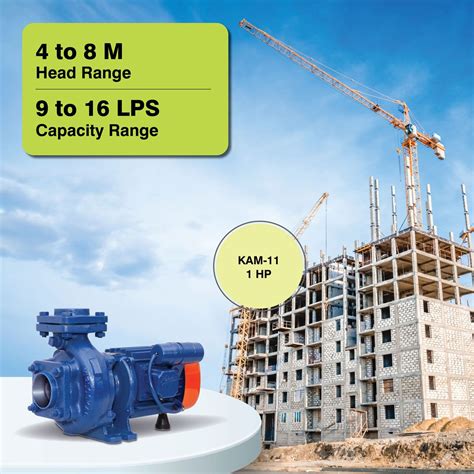 Kirloskar Monobloc Pump, KAM-11, 1 HP, Single Phase, 200 Volts, Size ...
