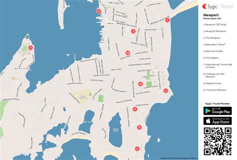 Map Of Downtown Newport Newport Rhode Island Printable Downtown Street