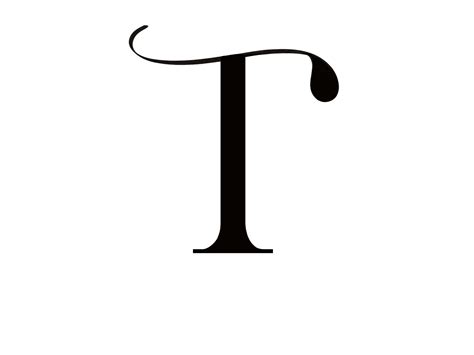 Letter T Calligraphy