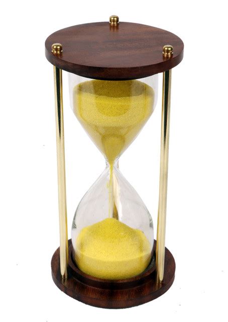 Exim Decor Brass and Wood Sand Timer Yellow 5.5" Sand Clock Price in ...
