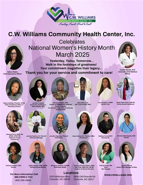National Women’s History Month 2025 - C.W. Williams Community Health ...