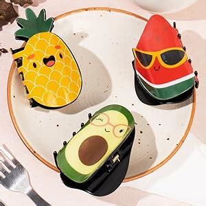 Radhu & Kabby Fruit Character Claw Clips Set of 3 | Avocado Watermelon ...