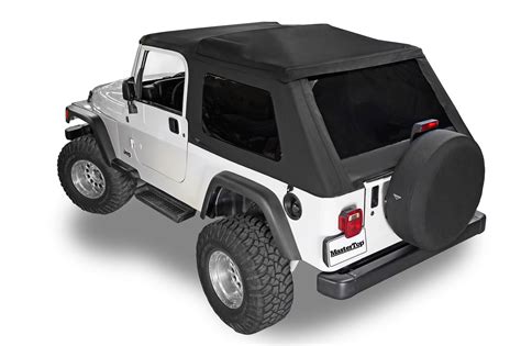 MasterTop SkyMaster® Frameless Fastback Soft Top for 04-06 Jeep Wrangler Unlimited LJ in Black ...