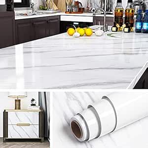 Livelynine 36 x197 Large White Contact Paper for Countertops Waterproof ...