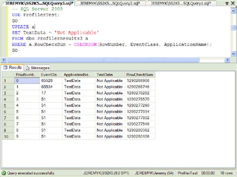 Using Checksum SQL Server 的图像结果