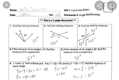 Image result for Unit 1 Geometry Basics Homework 5